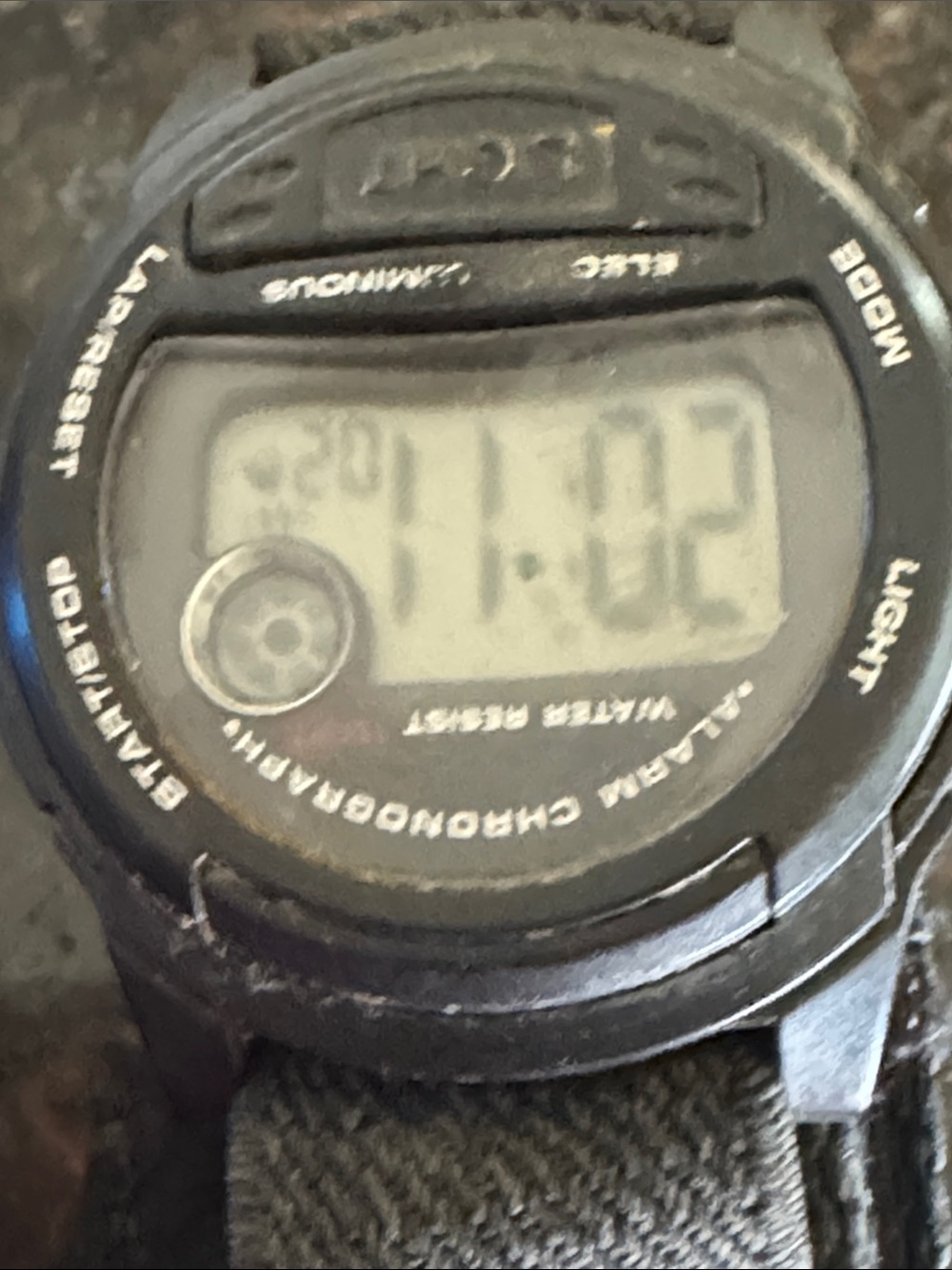 Black Digital Sports Stopwatch Watch - Water Resistant. Works
